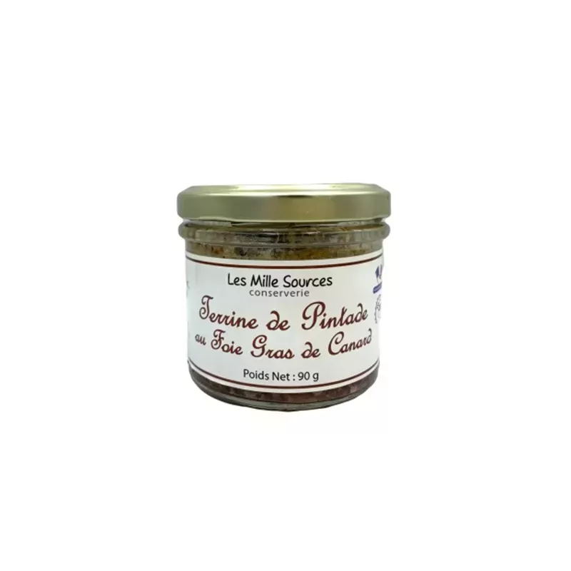 Terrine de pintade au foie gras de canard 90g