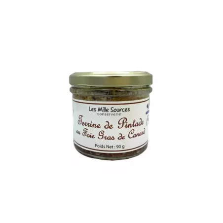 Terrine de pintade au foie gras de canard 90g