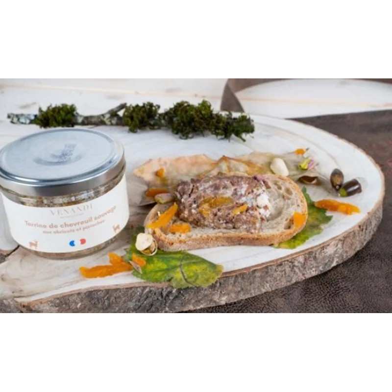 Terrine de Chevreuil Sauvage aux Abricots et Pistaches 180g 