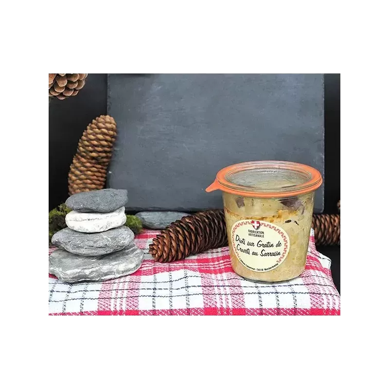 Portion de Diots sur Gratin de Crozets au Sarrasin, délicieuse présentation.