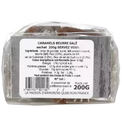Sachet caramel tendre au beurre salé 200g Maison d'Armorine