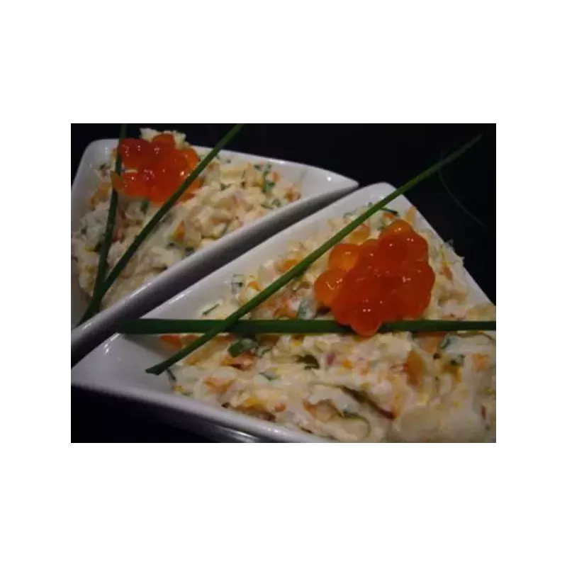 Rillettes de Haddock au Whisky servies sur un toast croustillant