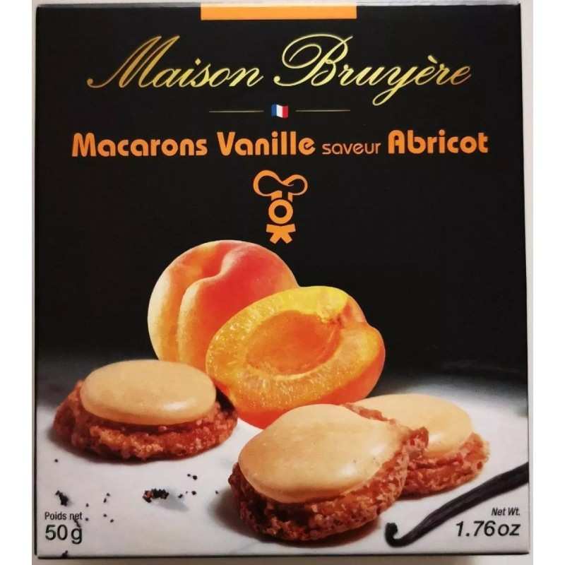 Macarons abricot vanille 50g 