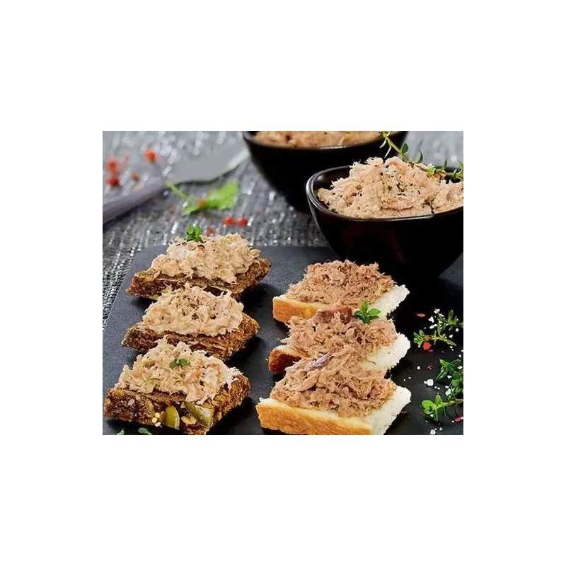 Rillettes de canard 20% foie gras de canard 70g 