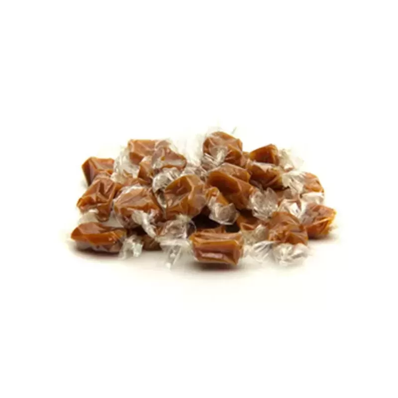 Bouchée d'un caramel tendre à la fleur de sel de Guérande