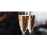Verre de Crémant de Loire Blanc Brut avec fines bulles dorées