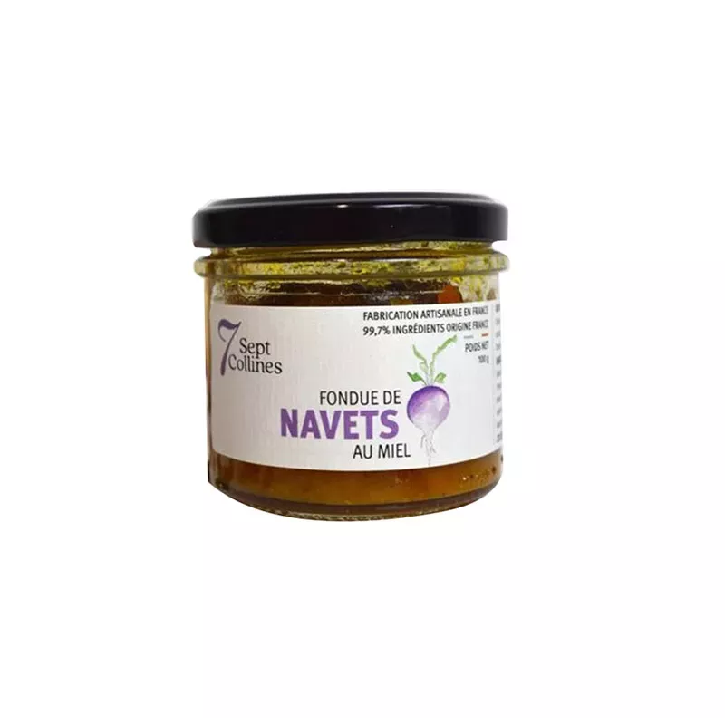 Fondue de Navets au Miel 100g - Tartinable doux et parfumé pour apéritif. Fondue de Navets au Miel 100g - Tartinable doux et parfumé pour apéritif.