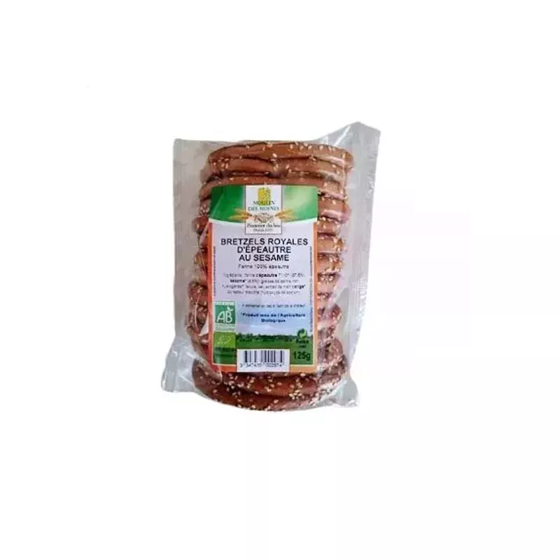 Bretzels Royales d'Épeautre au Sésame 125g 