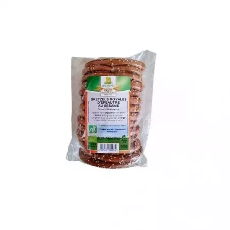 Bretzels Royales d'Épeautre au Sésame 125g 
