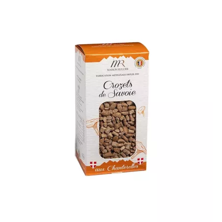 Crozets aux chanterelles en sachet, spécialité artisanale de Savoie