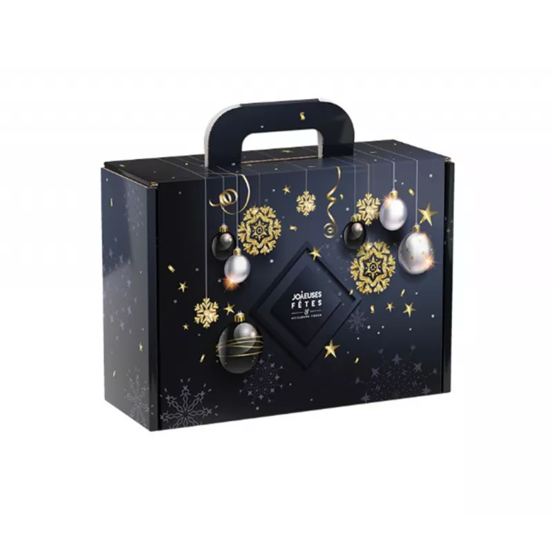 Valisette Décor Noël Noir 25 x 18.5 x 9.5 cm