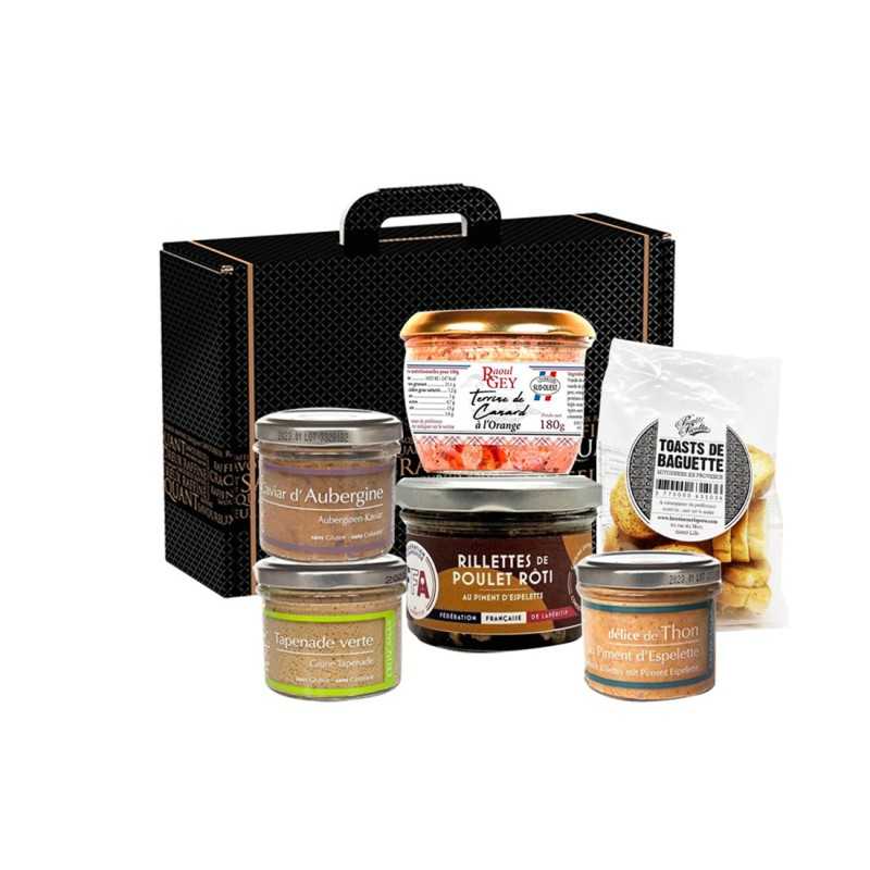 Photo du Coffret Gourmand Salé Élégance d’Île-de-France avec sa valisette cadeau.