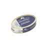 Boîte ovale de rillettes de sardines 115g sur une table apéritive