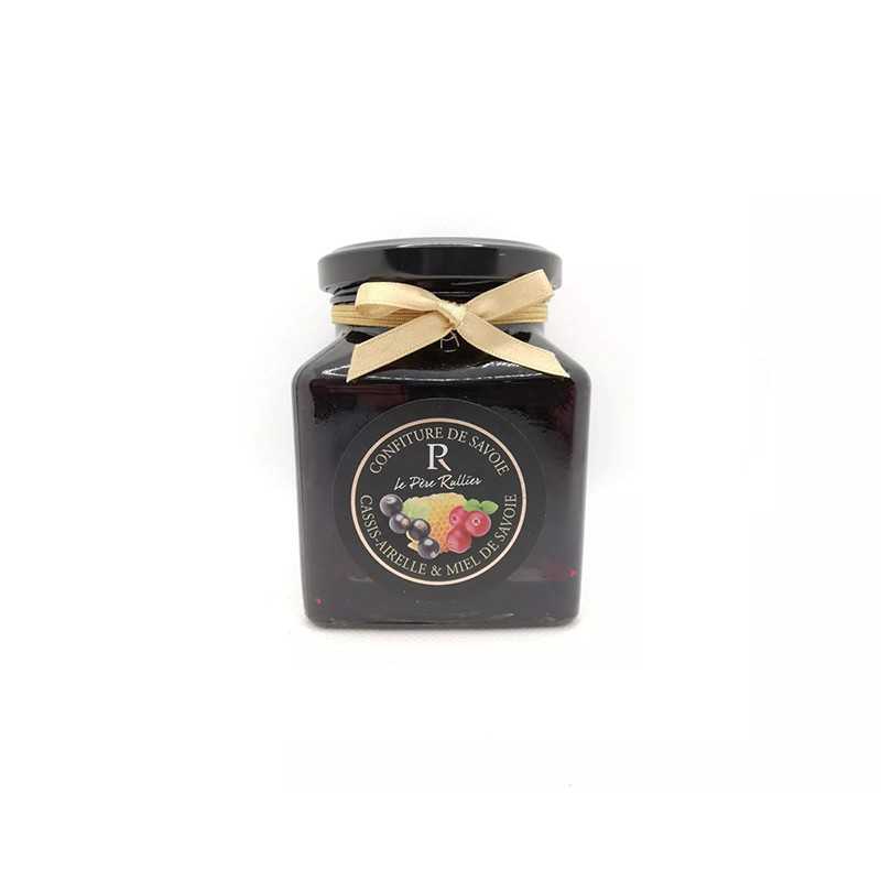 Confiture de cassis, airelles et miel de Savoie 140g 