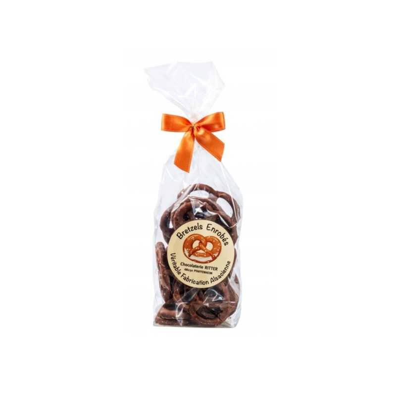 Sachet de Bretzels enrobés chocolat lait 100g 