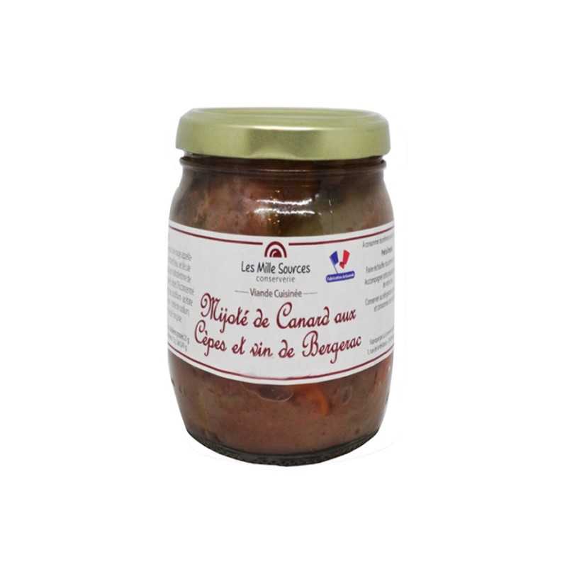 Mijoté de Canard aux Cèpes et Bergerac 600g – 2 parts 