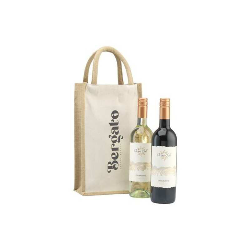 Sac à vin en Jute Canvas Double Wine Bag 