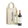 Sac à vin en Jute Canvas Double Wine Bag 