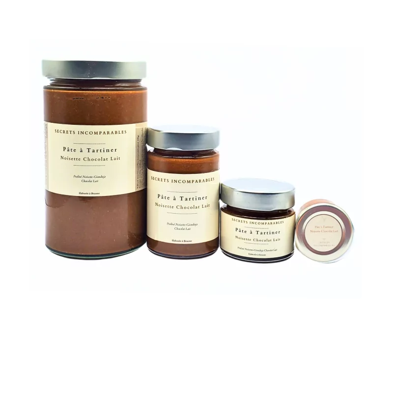 Pâte à Tartiner Noisettes du Piémont IGP Chocolat Noir Croustillant 