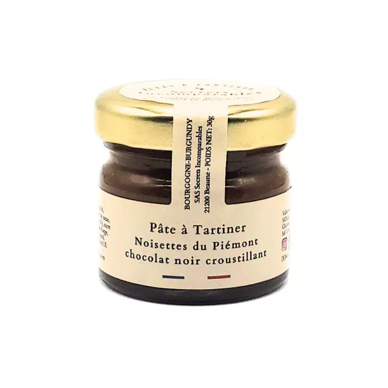 Pâte à Tartiner Noisettes du Piémont IGP Chocolat Noir Croustillant 