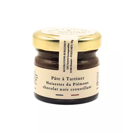 Pâte à Tartiner Noisettes du Piémont IGP Chocolat Noir Croustillant 