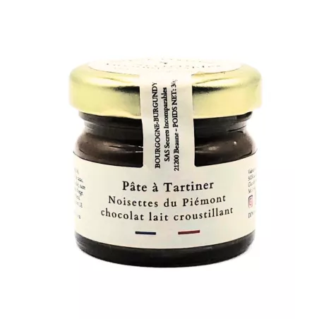 Pâte à Tartiner Noisettes du Piémont IGP Chocolat Lait Croustillant 