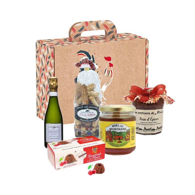 Coffret gourmand Bulles & Biscuits de Reims – Cadeau local festif 
