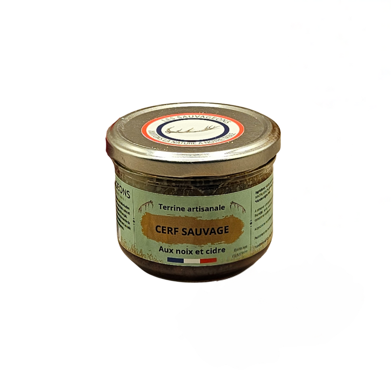 Terrine de cerf sauvage aux noix et cidre Les Sauvageons 