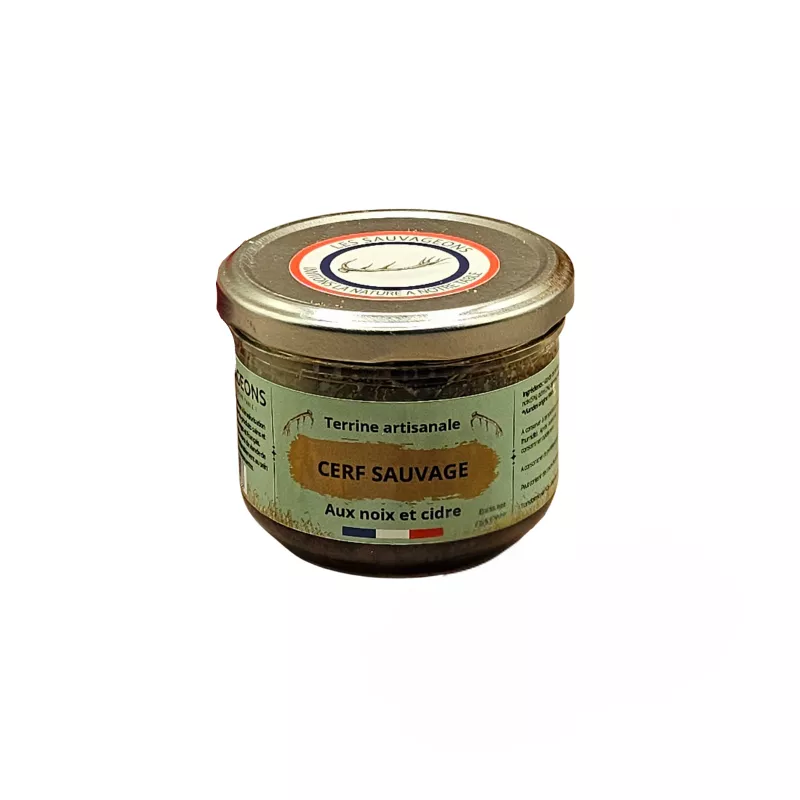 Terrine de cerf sauvage aux noix et cidre Les Sauvageons 