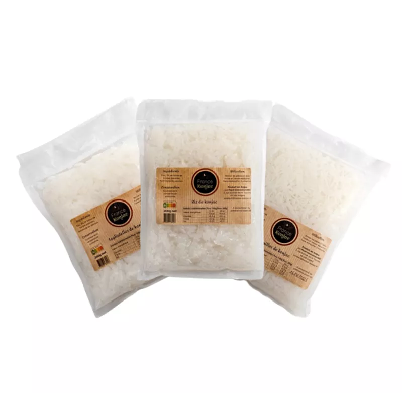Assortiment de pâtes, perles et riz de Konjac Nature (6 sachets) 