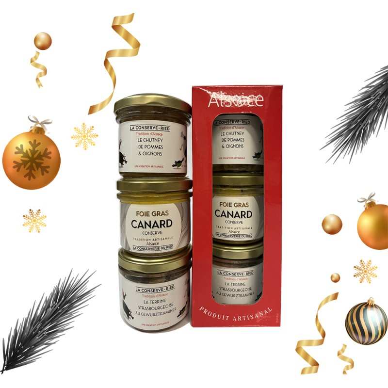 Coffret Raffinement du Terroir – Foie Gras et Douceurs d’Alsace 